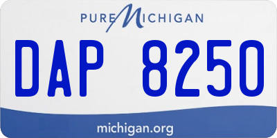 MI license plate DAP8250