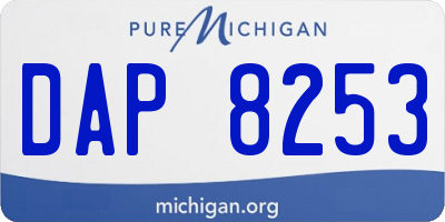 MI license plate DAP8253