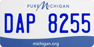 MI license plate DAP8255