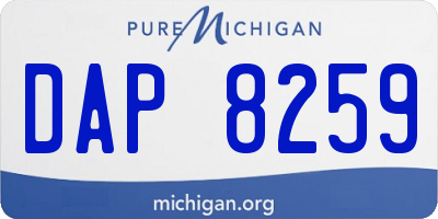 MI license plate DAP8259