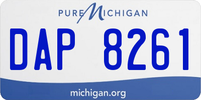 MI license plate DAP8261