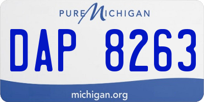 MI license plate DAP8263
