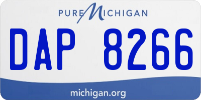 MI license plate DAP8266