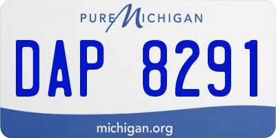 MI license plate DAP8291