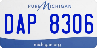 MI license plate DAP8306
