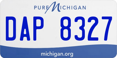 MI license plate DAP8327