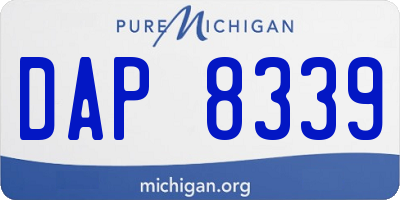 MI license plate DAP8339