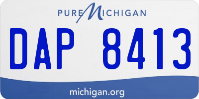 MI license plate DAP8413