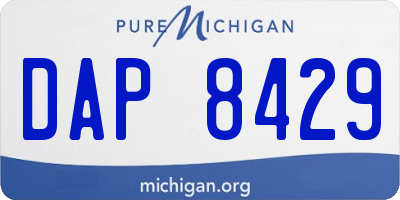 MI license plate DAP8429