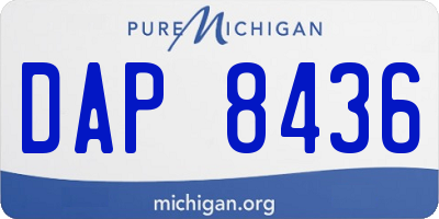 MI license plate DAP8436