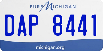 MI license plate DAP8441
