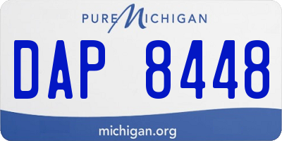 MI license plate DAP8448