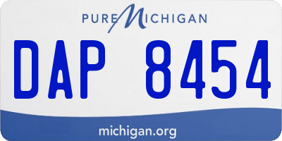 MI license plate DAP8454