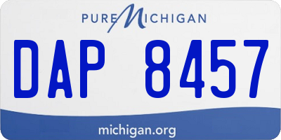 MI license plate DAP8457