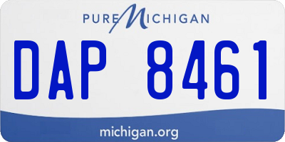 MI license plate DAP8461