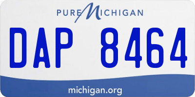 MI license plate DAP8464