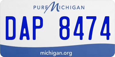 MI license plate DAP8474