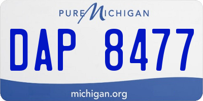 MI license plate DAP8477