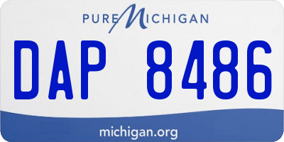 MI license plate DAP8486