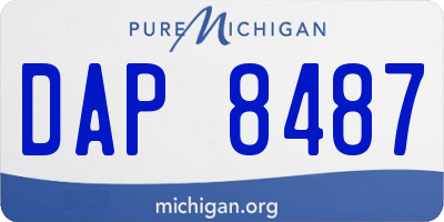 MI license plate DAP8487