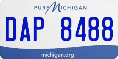 MI license plate DAP8488