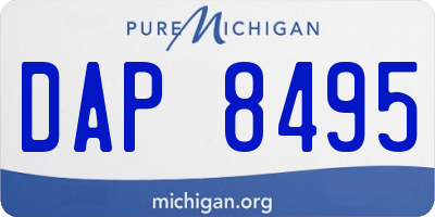 MI license plate DAP8495