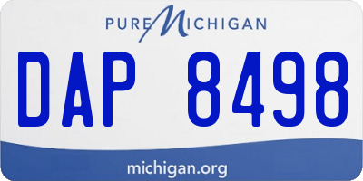 MI license plate DAP8498