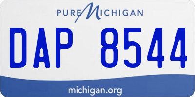 MI license plate DAP8544