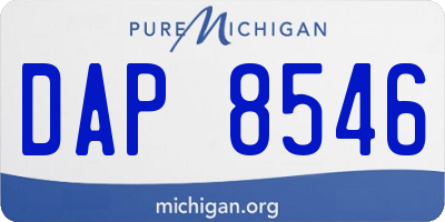 MI license plate DAP8546