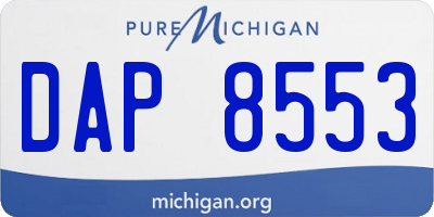 MI license plate DAP8553
