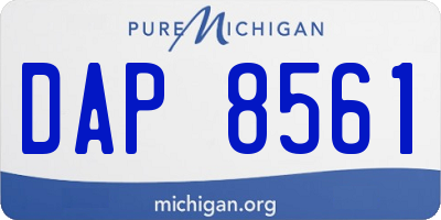 MI license plate DAP8561