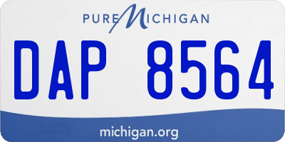 MI license plate DAP8564