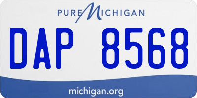 MI license plate DAP8568