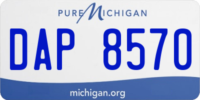 MI license plate DAP8570