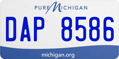 MI license plate DAP8586