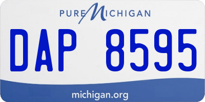 MI license plate DAP8595