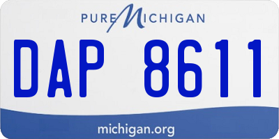 MI license plate DAP8611