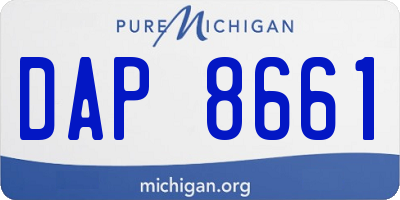 MI license plate DAP8661