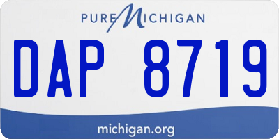 MI license plate DAP8719
