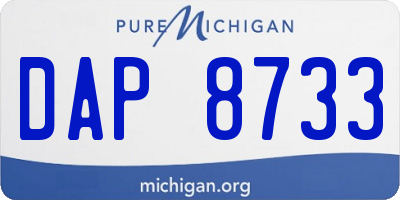 MI license plate DAP8733