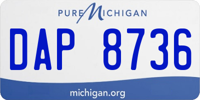 MI license plate DAP8736