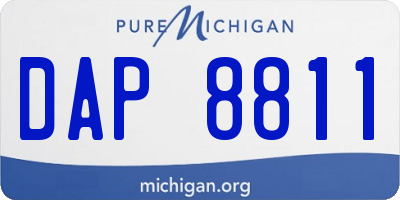 MI license plate DAP8811
