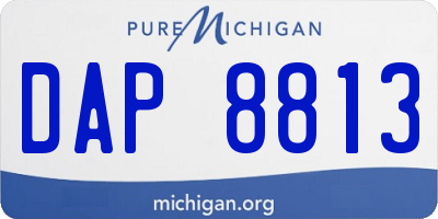 MI license plate DAP8813