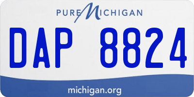 MI license plate DAP8824