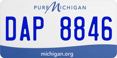 MI license plate DAP8846