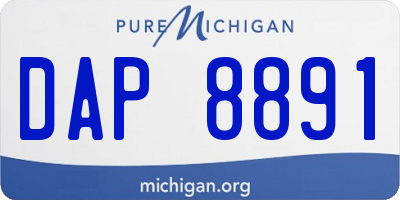 MI license plate DAP8891
