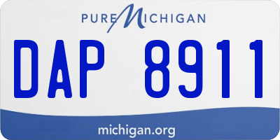 MI license plate DAP8911