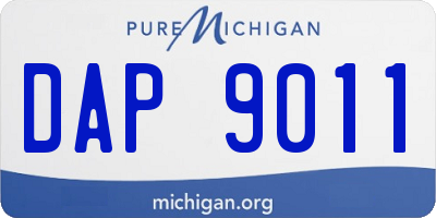 MI license plate DAP9011