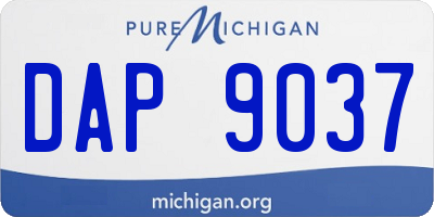 MI license plate DAP9037