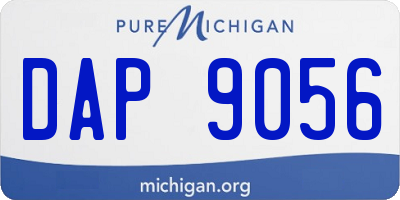 MI license plate DAP9056